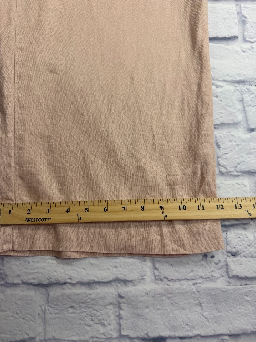 Sigrid Olsen Wide Leg Salmon Linen Pants with Elastic Waist. Size Large. - Picture 8 of 10